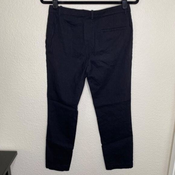 Theory Tailor Eco Crunch Cropped Trousers in Black Size 0 - Picture 7 of 8